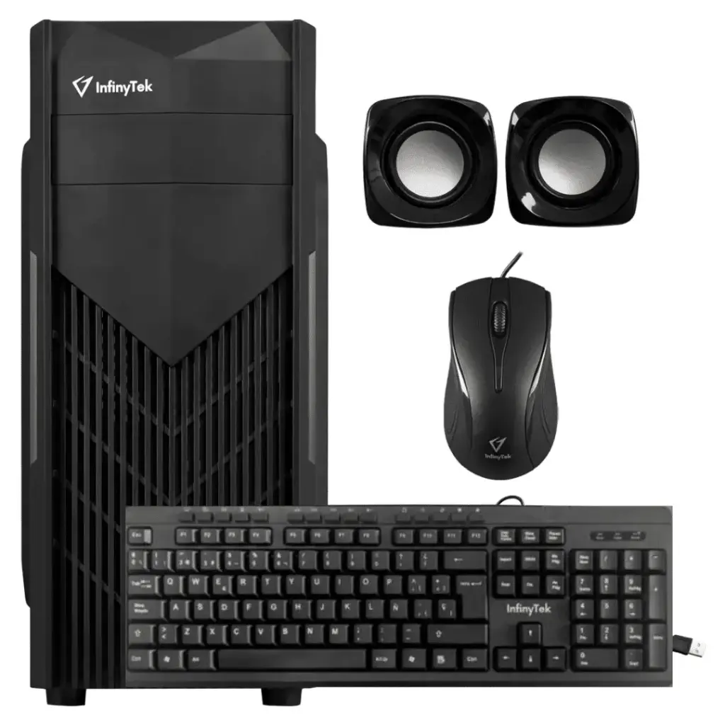 CASE COMBO INFNYTEK 5200 ATX TECLADO+MOUSE+PARLANTE FUENTE 800W Black