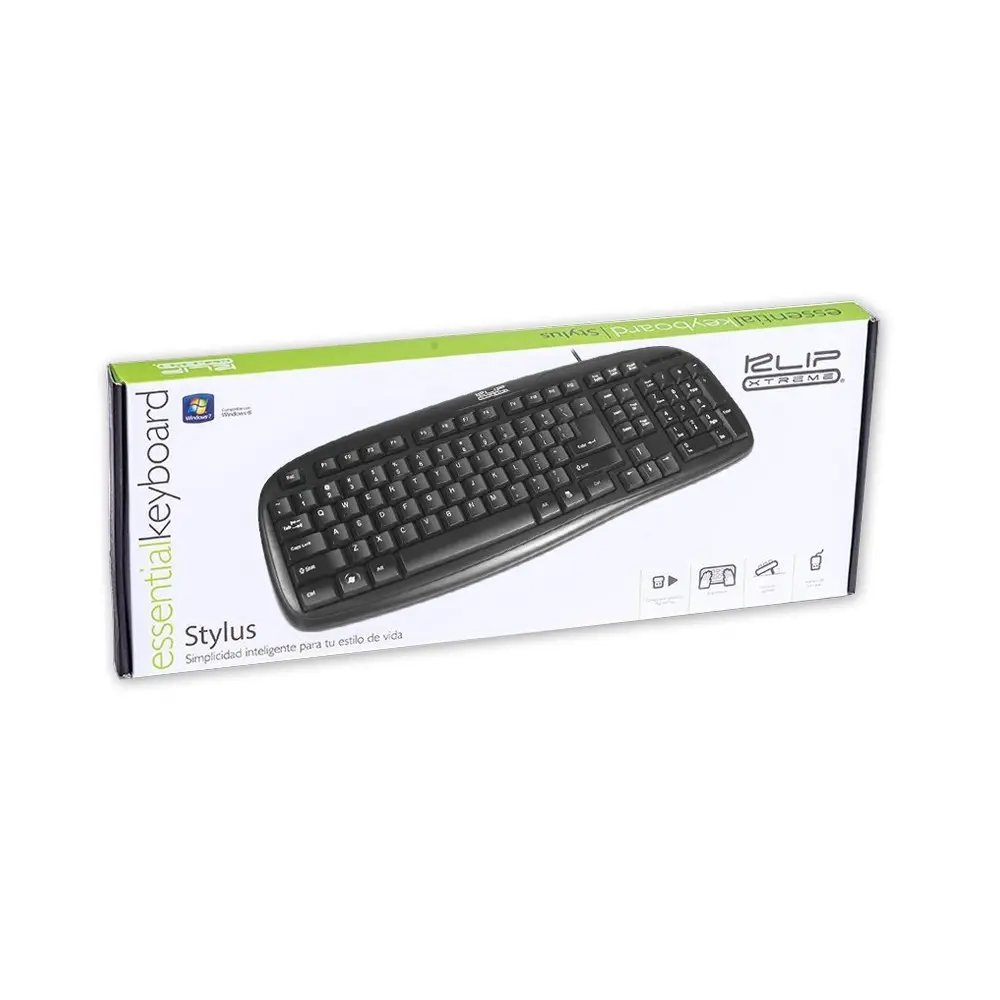 TECLADO KLIP XTREME STYLUS KKS-050S ALAMBRICO COLOR NEGRO 