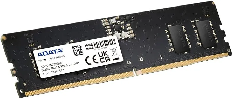 [AD5U48008G-S] MEMORIA PARA PC ADATA 8GB DDR5 4800MHZ DIMM AD5U48008G-S