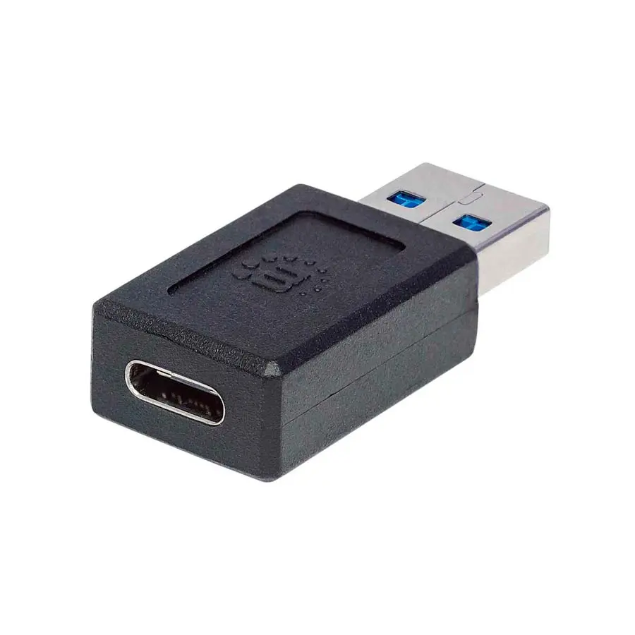 ADAPTADOR MANHATTAN OTG USB-A A USB-C USB 3.2 A-MACHO/C-HEMBRA NEGRO 354714