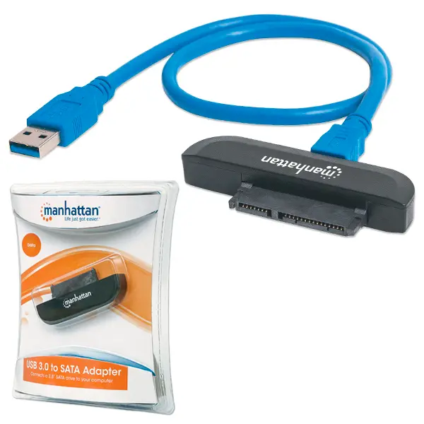 [130424] ADAPTADOR MANHATTAN USB 3.0 A SATA 2.5 AZUL SKU:130424