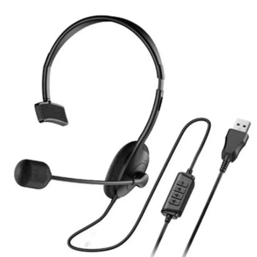 AUDIFONO + MICROFONO GENIUS HS-100U USB COLOR NEGRO 