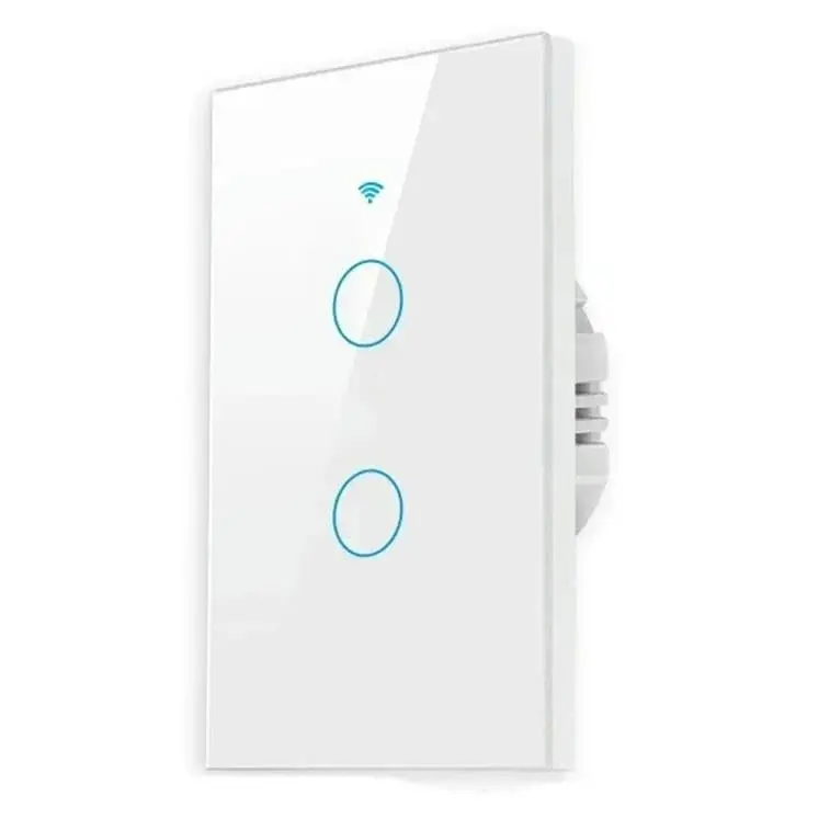 INTERRUPTOR DE LUZ TNCE TUYA 2 BOTON TACTIL SMART BLANCO (NEUTRO) 