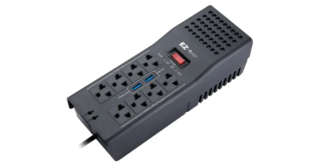 REGULADOR DE VOLTAJE EZ POWER 1200VA/600W 8 TOMAS EZVR-1200