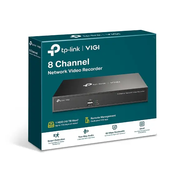 GRABADOR NVR TP-LINK VIGI-NVR1008H 8 CANALES 2 USB / HDMI /VGA /RJ45 