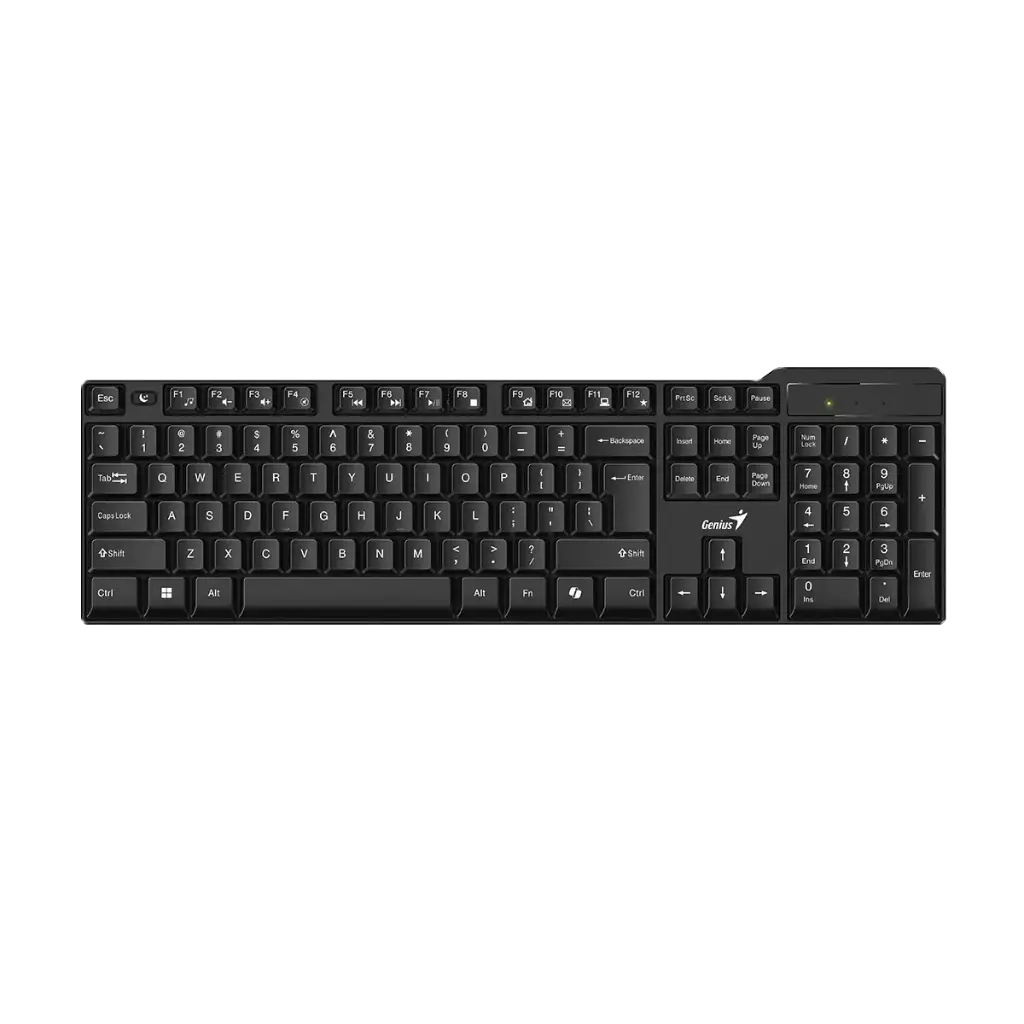 TECLADO GENIUS KB-7100X WIRELESS NEGRO/  RF 2.4GHZ / PILA AAA(2)