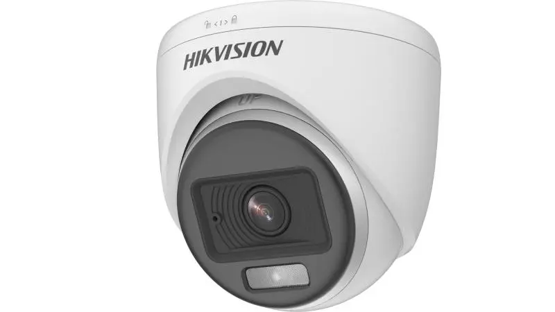 CAMARA DE SEGURIDAD HIKVISION  DS-2CE70KF0T-PFS 5MP DOMO ANALOGA COLOR VU AUDIO 