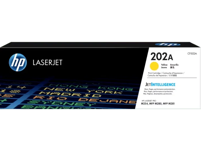 TONER HPINC 202A AMARILLO LASERJET M254DWD/M281FDW 1300 PAG CF502A