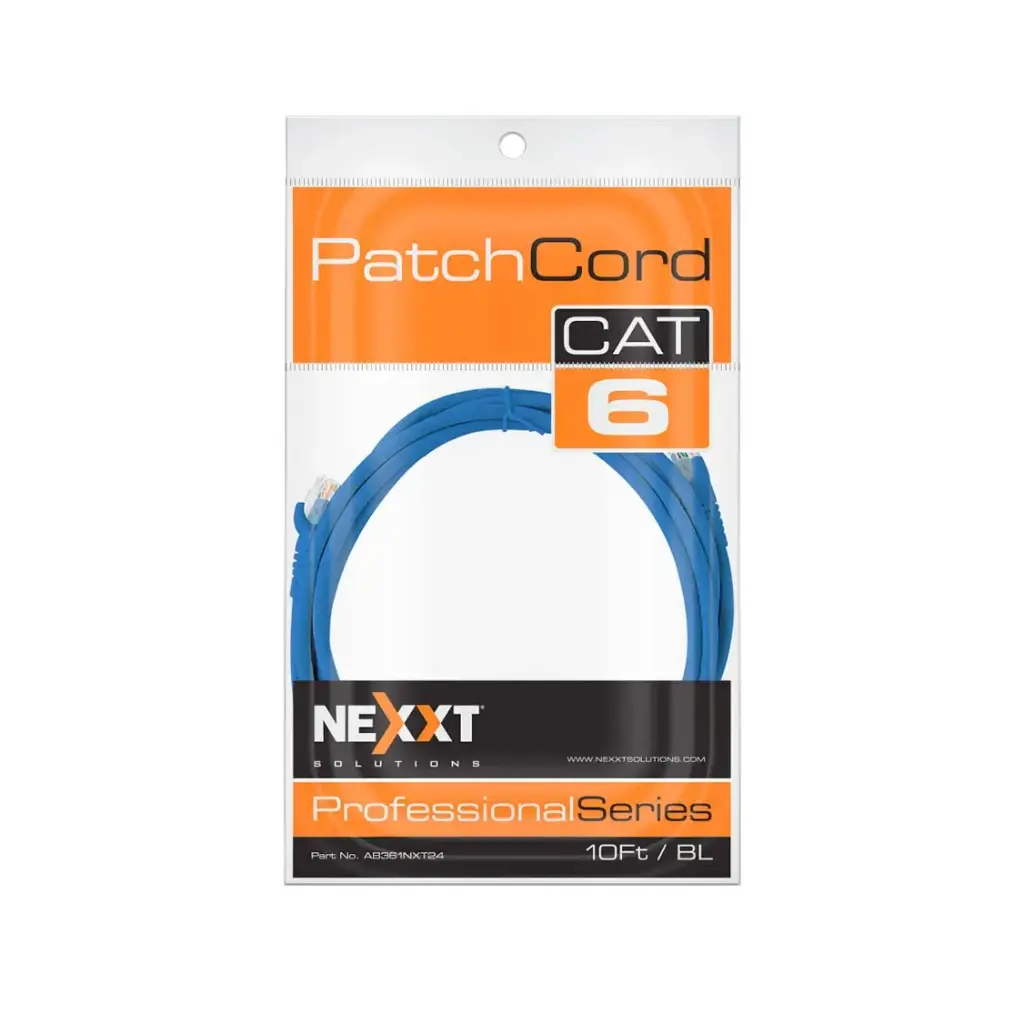 CABLE PACH CORD NEXXT AB361NXT24 CAT 6 UTP 10FT 3MTS AZUL