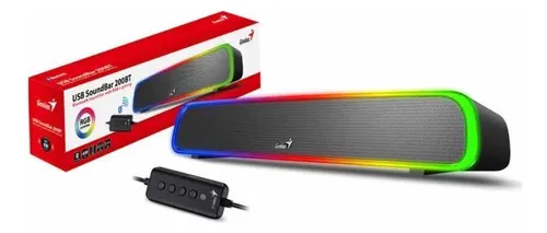PARLANTE GENIUS SOUNDBAR 200 USB RGB/BT NEGRO