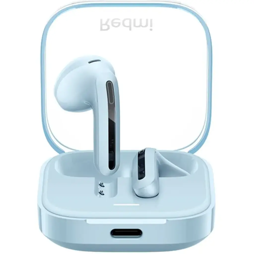 AUDIFONO + MICROFONO XIAOMI REDMI BUDS 6 ACTIVE CANC. RUIDO /30 H. /BT 5.4 /IPX4 /COLOR TRANSPARENTE CELESTE