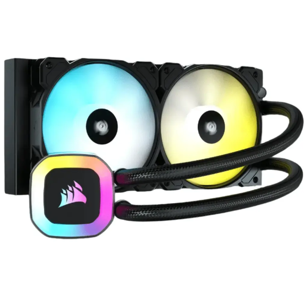 COOLER CPU CORSAIR H100 2 FAN PWM SP120 RGB ELITE 240MM 29 LED Rgb Negro