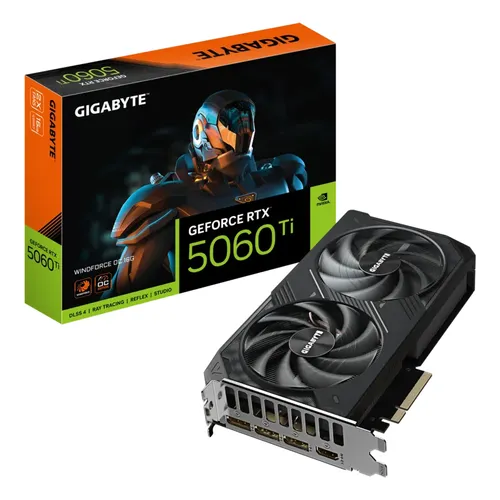 TARJETA DE VIDEO GIGABYTE GEFORCE RTX 5060 WINDFORCE OC 8G GDDR7 128BITS PCI-E 5.0 