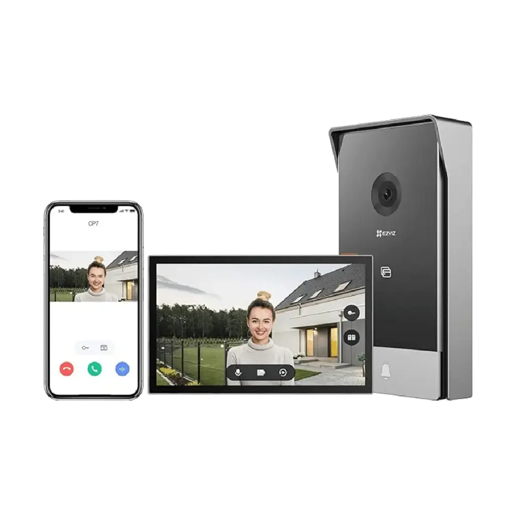 VIDEO PORTERO HIBRIDO EZVIZ HP7 CS-HP7-R101-1W2TFC 2K PANTALLA TACTIL 7" COMUNICACION BIDIRECCIONAL DISEÑO PARA INTERPERIE 