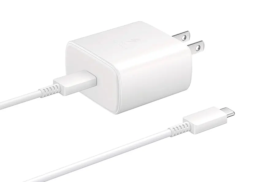 CARGADOR + CABLE SAMSUNG TIPO C A TIPO C 45W ORIGINAL BLANCO 
