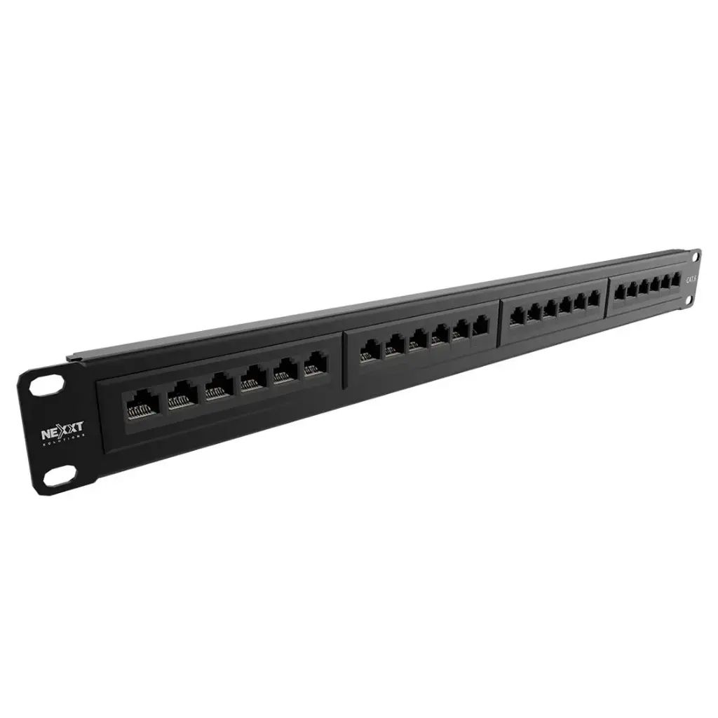 PACH PANEL NEXXT AW191NXT06 24 PUERTOS PARA MONTAJE DE RACK Cat6A U/UTP MODULAR 1U , 2U CON JACK