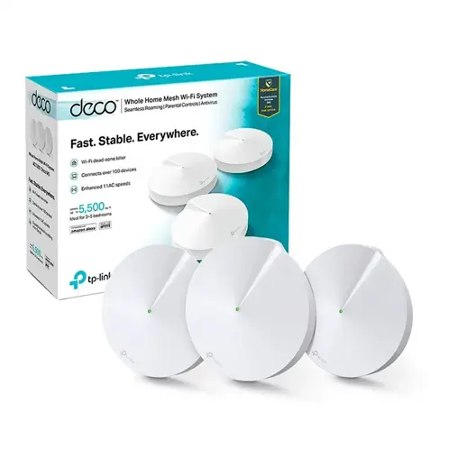 SISTEMA WIFI MESH TP-LINK DECO-M5-3 AC1300 MBPS KIT DE 3 ROUTER GIGAbIT