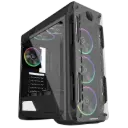 CASE GAMEMAX OPTICAL G510 4 VENTILADORES ARGB ARCOIRIS 3 FRONTAL Y 1 POSTERIOR PANEL LATERAL ACRILICO NEGRO