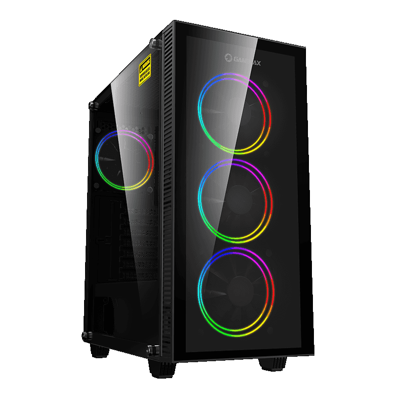 CASE GAMER GAMEMAX DRACO XD MFG.A363-TA ATX/MATX/ITX 4 VENTILADORES 3 FRONTAL 1 POSTERIOR VIDRIO TEMPLADO LATERAL Y FRONTAL