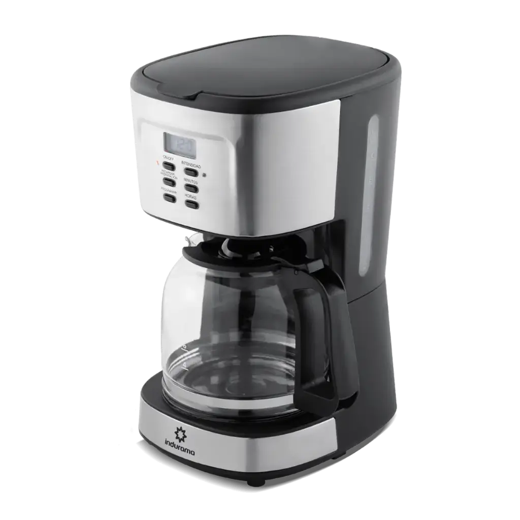 CAFETERA INDURAMA CAF-BCI 12 TAZAS 900W 1.5LITROS COLOR NEGRO E INOX 