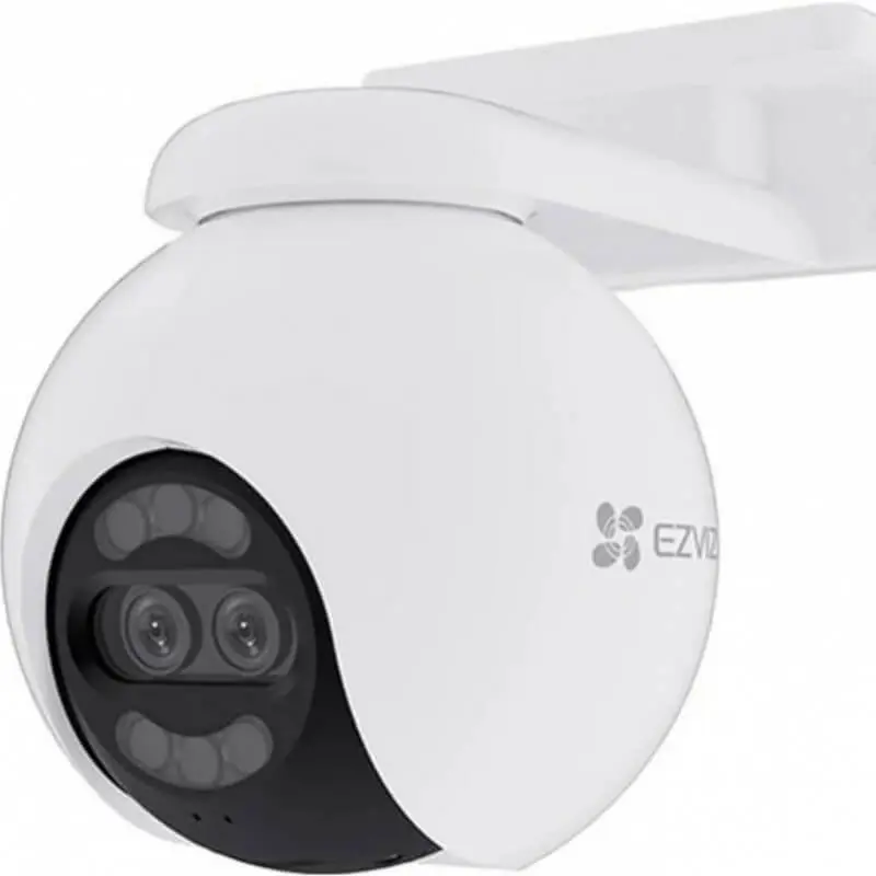 CAMARA DE SEGURIDAD IP EZVIZ H80X 4K 8MP LENTES DUALES VISION NOCTURNA COLOR FULL VISTA PANORAMICA 360º DETECCION PERSONAS Y VEHICULOS AUTO ZOON TRACKING F1.0 GRAN APERTURA COMUNICACION BIDIRECCIONAL DISEÑO A LA INTERPERIE DEFENSA ACTIVA LUZ Y ALARMA