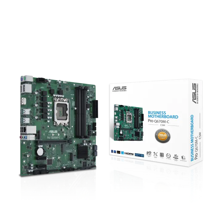 MAIMBOARD ASUS PRO Q670M-C-CSM LGA 1700 14.ª 13.ª 12.ª generación 