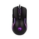 MOUSE MARVO CAPO 20 M292 GAMING ÓPTICO USB, 7 BOTONES PROGRAMABLES, DPI AJUSTABLE HASTA 8000, ILUMINACIÓN RGB 7 COLORES, CABLE TRENZADO 1,5 M, 78 G NEGRO