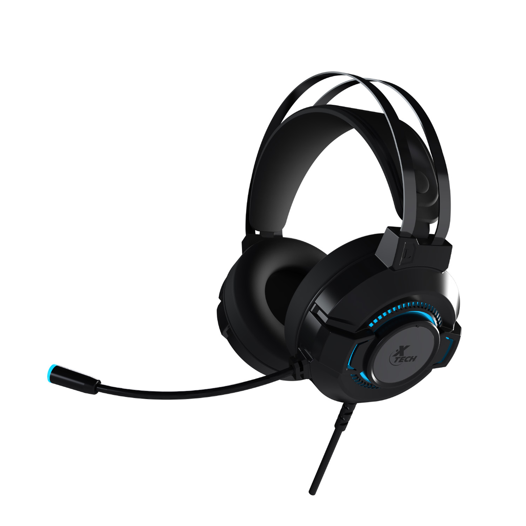 AUDÍFONO + MICRÓFONO XTECH XTH-565 MORRIGHAB ALÁMBRICO 1 3.5mm + USB 20Mw Frecuencia: 100~4kHz Impedancia: 32Ω+/-15%