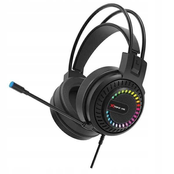 AUDIFONO + MICROFONO XTRIKE ME HP-318 GAMING STATIC RGB 3.5MM*2 +USB 