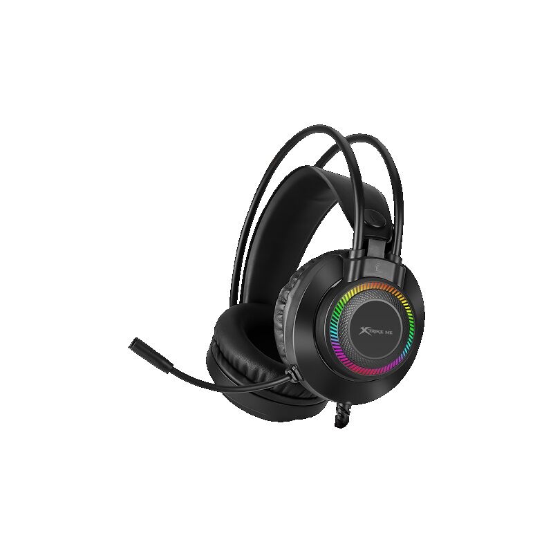 AUDIFONO + MICROFONO XTRIKE ME GH-509 GAMING SONIDO STEREO COLORES RGB 3.5MM*2+ USB COMPATIBLE PARA PS5/PS4/ XBOX ONE/ PC Y CELULAR