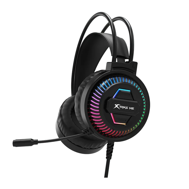 [GH-510] AUDIFONO + MICROFONO XTRIKE ME GH-510 GAMING USB 2.0 RETROILUMINACIÓN RGB ESTÁTICA Y CONTROLADOR DE CABLE