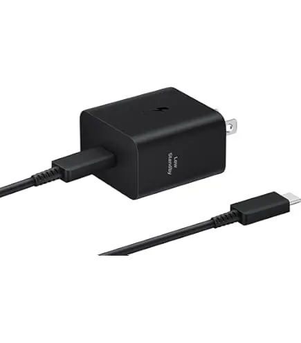 CARGADOR + CABLE SAMSUNG USB-C A USB-C 45W ORIGINAL NEGRO 2025 (OPEN BOX)