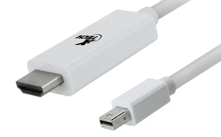 CABLE CONVERTIDOR XTECH XTC-357 MINI DISPLAYPORT MACHO A HDMI MACHO HASTA 1080P 1.8M BLANCO 