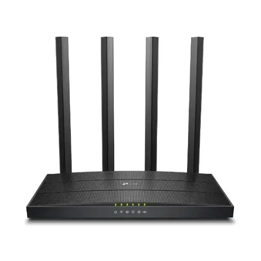 ROUTER TP-LINK 4 ANTENAS ARCHER C6U INALAMBRICO AC1200 DUAL  BAND 867 Mbps 5Ghz+400 Mbps 2.4 Ghz MU-MIMO  GIGABIT 2 MODOS 
