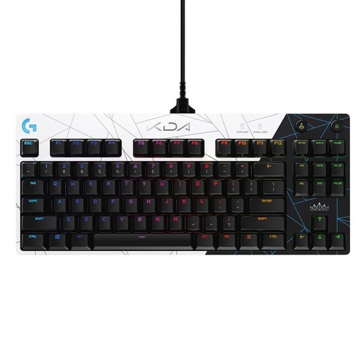 [920-010074] TECLADO LOGITECH KDA PRO GAMING MECANICO GX BLUE ILUMINACION RGB LIGHTSYNC ALAMBRICO NEGRO