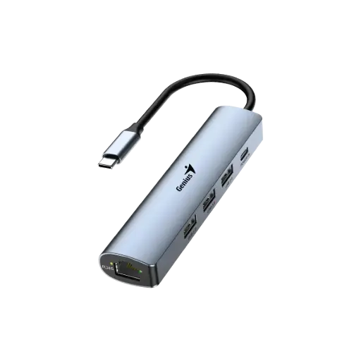[UH545] HUB GENIUS UH545 USB C A 5 PUERTOS  3*USB-A  1* USB- C  1*RJ45 GE WIN 10  11  MAC