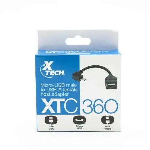 OTG XTECH XTC360 MICRO USB V8 MACHO A USB-A HEMBRA