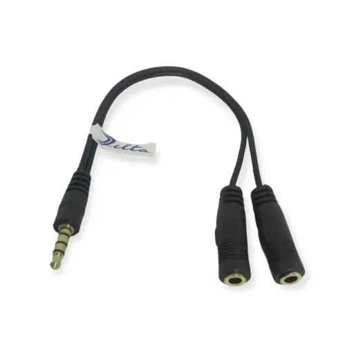 CABLE PLUG A AUDIO Y MICROFONO 1 MACHO A 2 HEMBRAS