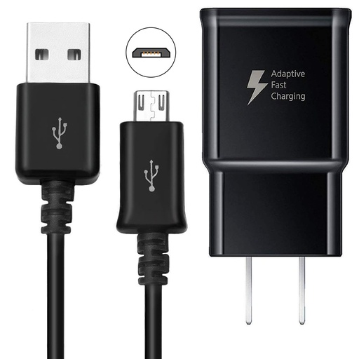 CARGADOR + CABLE SAMSUNG USB V8 NEGRO ORIGINAL