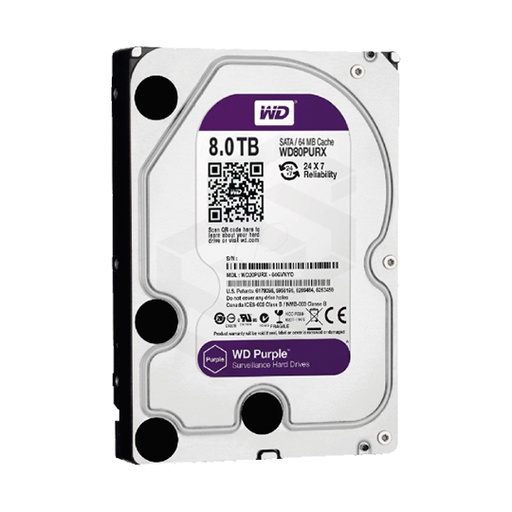 [HDD-8TB-DVRWD] DISCO DURO INTERNO WESTERN DIGITAL PURPLE 8TB SATA III 3.5" 