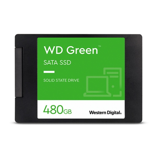 [WDS480G3G0A] DISCO DE ESTADO SOLIDO WESTERN DIGITAL GREEN 480GB SATA 2.5" 545MBS