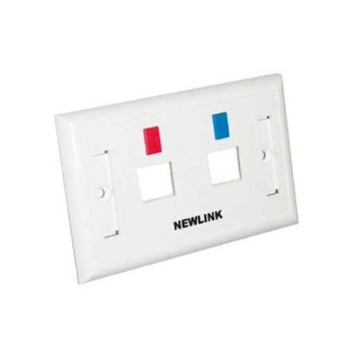 [NL-PLACA2S] FACE PLATE 2 PUERTOS NEWLINK