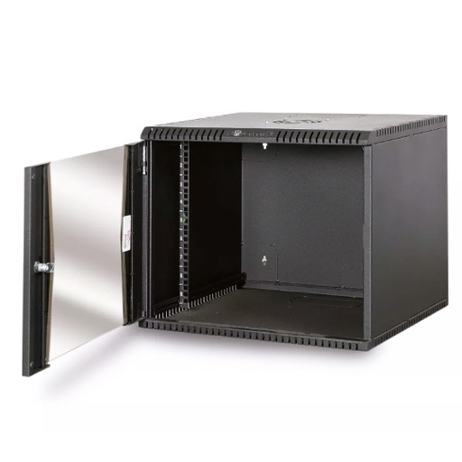 [I-1070-N] GABINETE RACK CERRADO BEAUCOUP 6UR SKU: I-1070-N COLOR NEGRO/ PUERTA DE VIDRIO