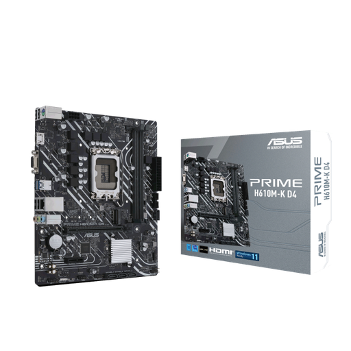 [H610M-K] MAINBOARD ASUS PRIME H610M-K D4 LGA 1700 12AVA.-13AVA. GEN. 2-DDR4 M.2 USB 3.2 HDMI/D-SUB