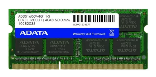 [ADDS1600W4G11-S] MEMORIA PARA LAPTOP ADATA 4GB ADDS1600W4G11-S DDR3  1600HZ SO-DIMM