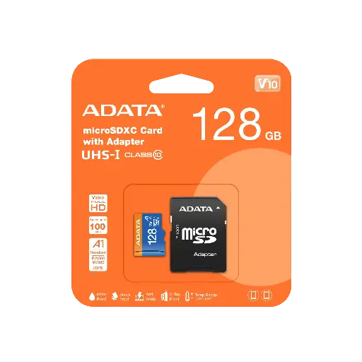 [AUSDX128GUICL10A1-RA1] MICRO SD 128GB ADATA AUSDX128GUICL10A1-RA1 CLASE 10 UHS-I V10