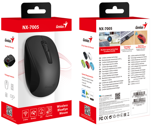 [NX-7005] MOUSE GENIUS NX-7005 INALAMBRICO COLOR NEGRO