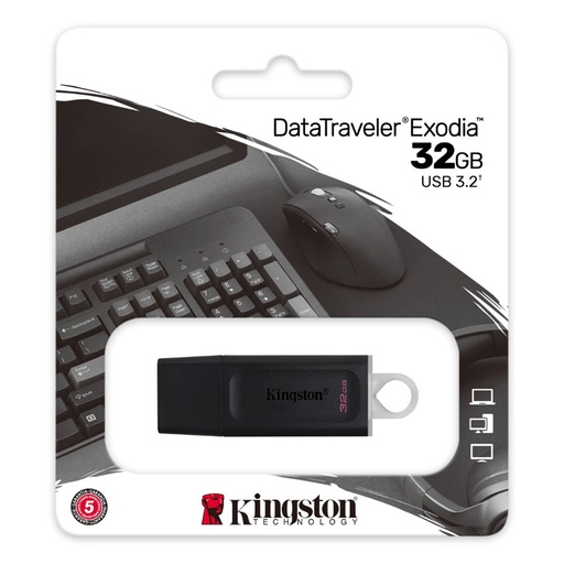 [740617326185] PENDRIVE KINGSTON 32GB EXODIA 3.2 