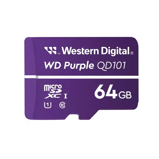 [WDD064G1P0C] MICRO SD 64GB WESTERN DIGITAL PURPLE PARA CCTV CAMARAS