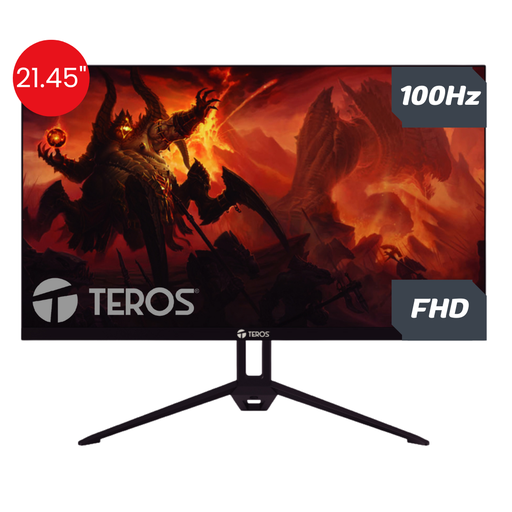 [TE-2123S] MONITOR TEROS TE-2123S 22" 1920X1080 FHD PLANO / 100HZ – 1MS / HDMI – VGA